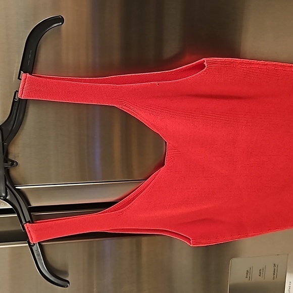 💕REISS💕 Dakota Sweetheart Neck Knitted Bodycon Dress ~ Pink Medium M - Picture 13 of 16